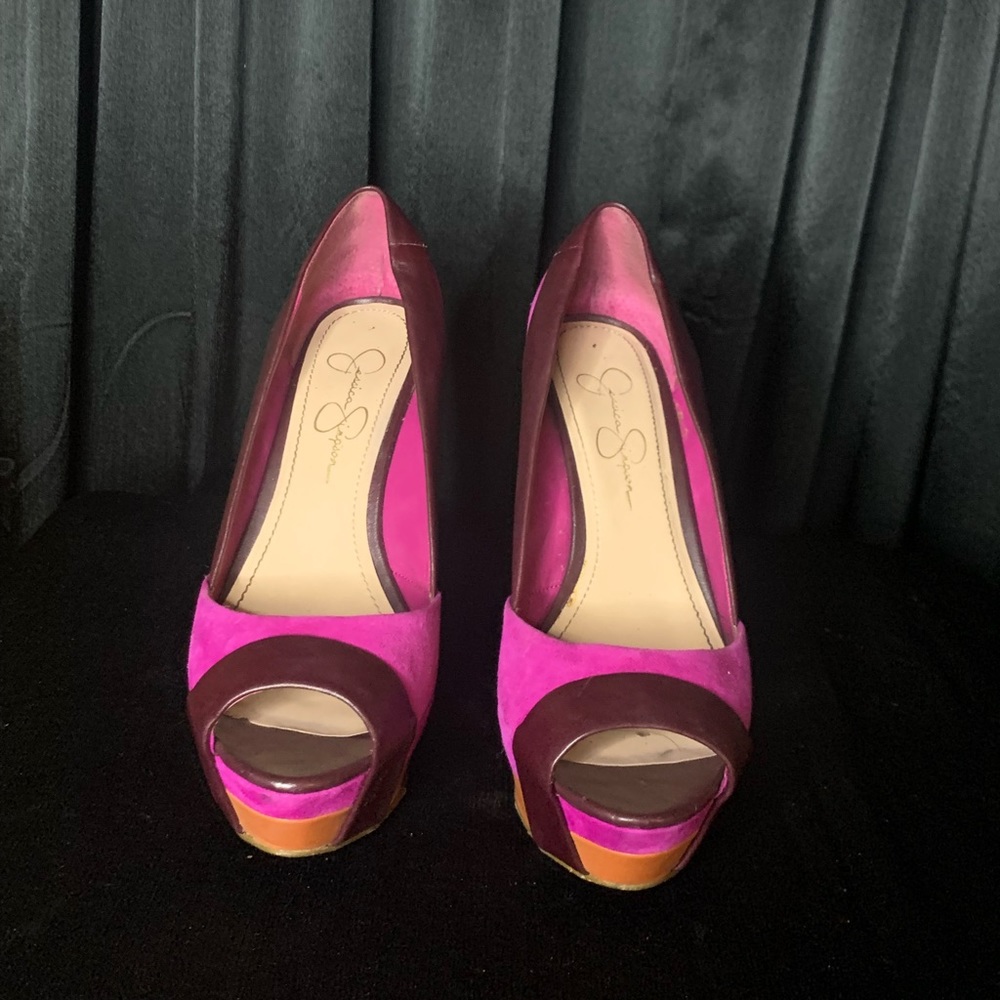 Jessica Simpson Multi color Heels size 8.5